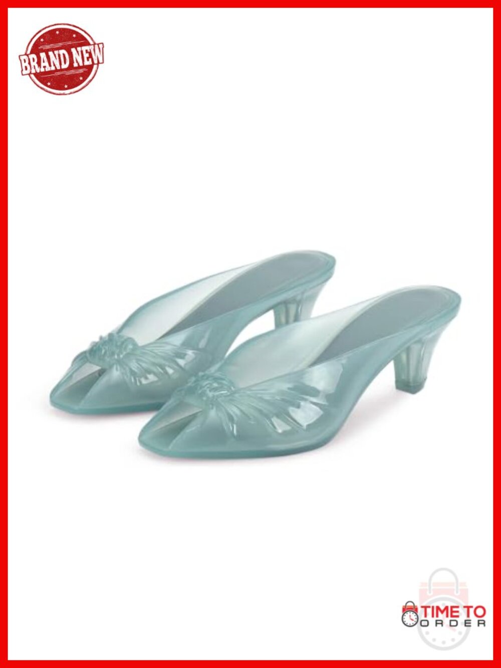 Jelly Sandals Kitten Heel Mules Open Toe Slides